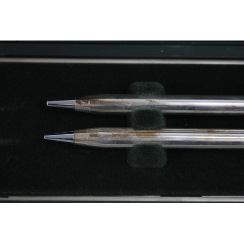 1271 - A boxed Cross .925 silver ballpoint pen and pencil set - approx. gross weight 34 grams