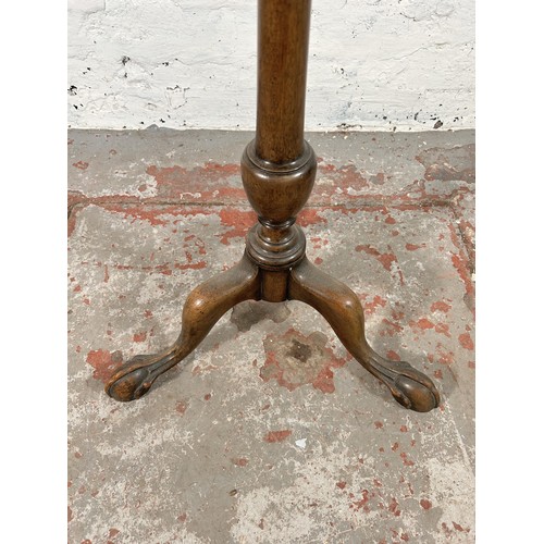 49 - A George III style mahogany serpentine tripod occasional table with ball and claw supports - approx.... 