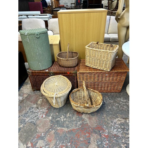 152 - Seven wicker baskets