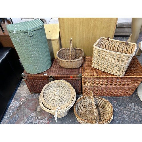 152 - Seven wicker baskets