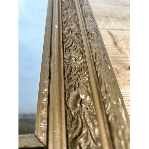 182 - An early 20th century gilt framed wall mirror - approx. 59cm high x 71cm wide