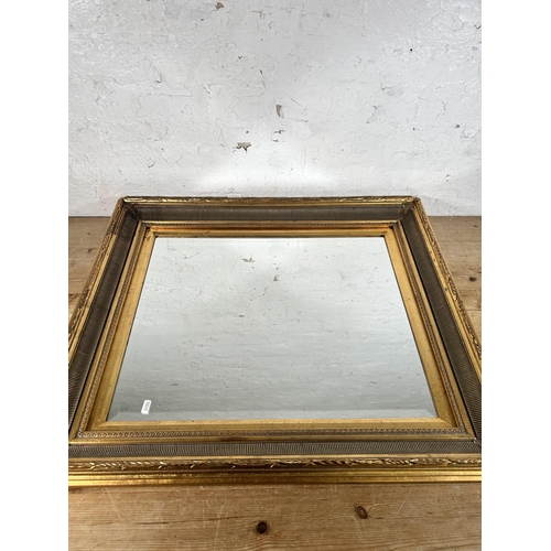 186 - A 19th century style gilt framed bevelled edge wall mirror - approx. 75cm high x 82cm wide