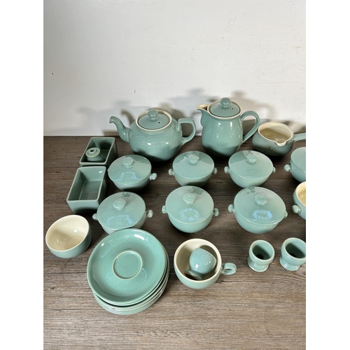 337 - Forty one pieces of Denby Manor Green pottery