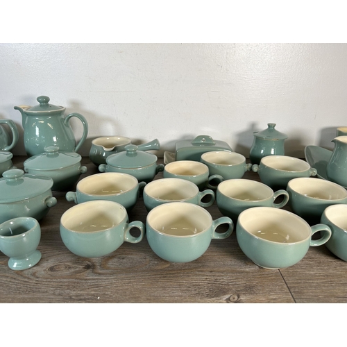 337 - Forty one pieces of Denby Manor Green pottery