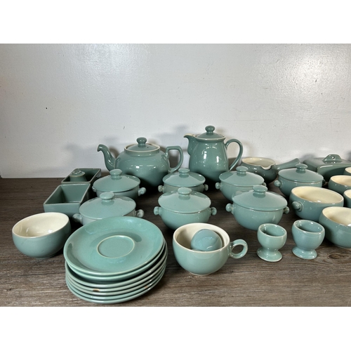 337 - Forty one pieces of Denby Manor Green pottery