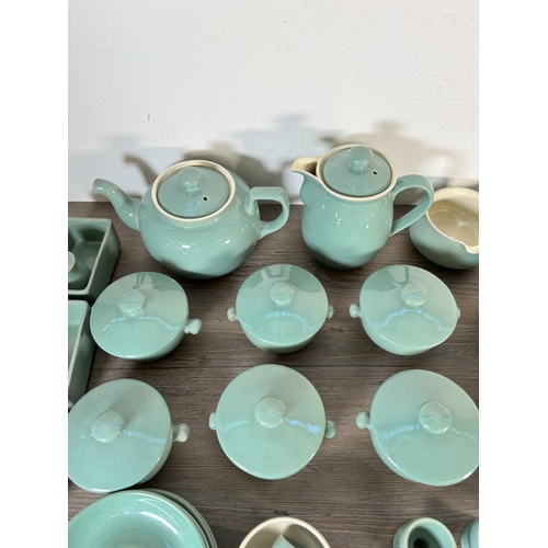 337 - Forty one pieces of Denby Manor Green pottery