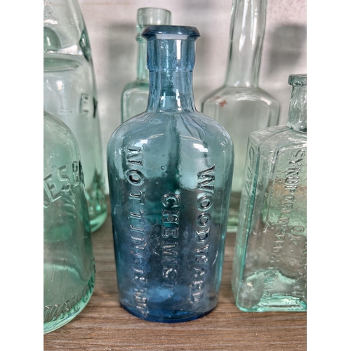 341 - Nineteen vintage glass bottles