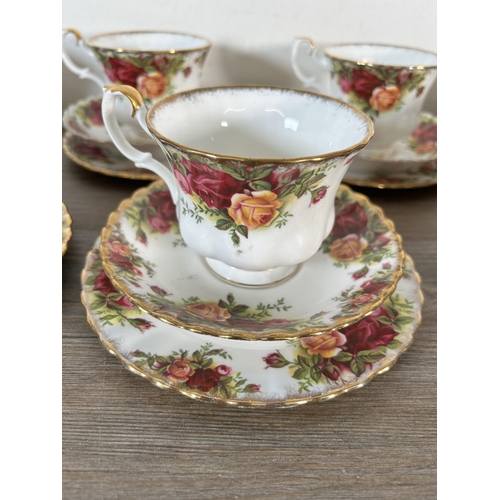 Thirty pieces of Royal Albert Old Country Roses china