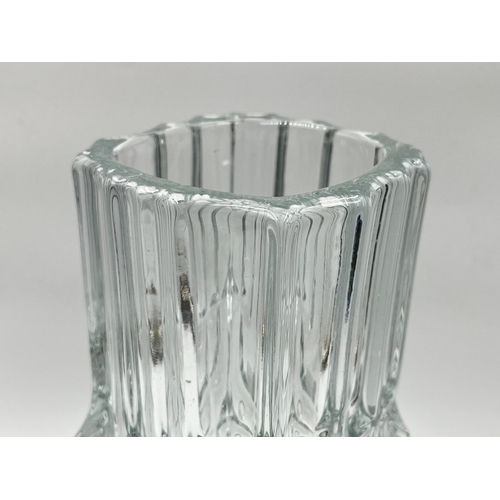 240 - A 1960s Sklo Union Rosich no. 617 ice melting vase designed by Vladislaw Urban - approx. 25cm high