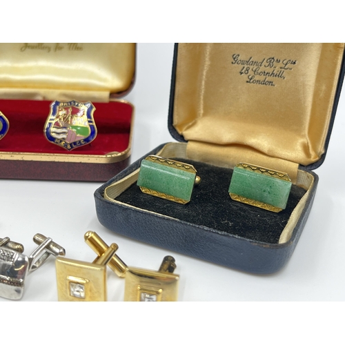 1163 - A collection of boxed cufflinks