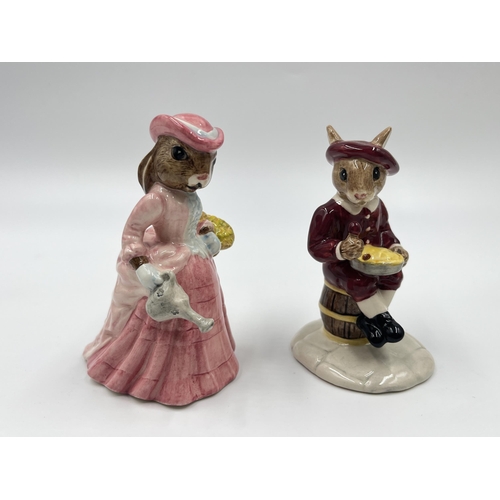 256 - Four Royal Doulton The Nursery Rhyme Collection Bunnykins figurines