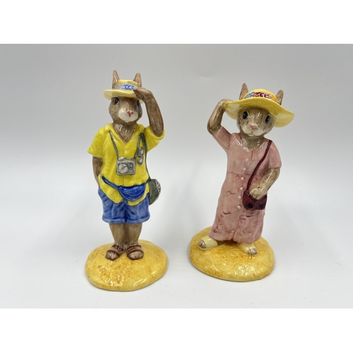 257 - Seven Royal Doulton Bunnykins figurines to include Tourist Bunnykins DB190, Sight Seer Bunnykins DB2... 