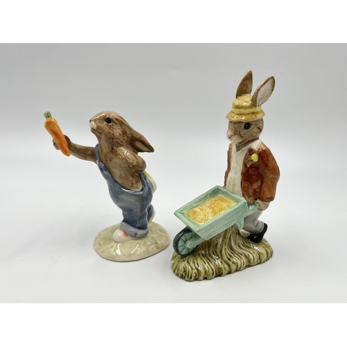 263 - Five Royal Doulton Bunnykins figurines to include Mother and Baby Bunnykins DB167, Sweetheart Bunnyk... 