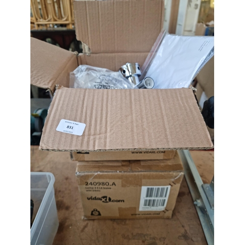 831 - Two boxes containing Vidxl ceiling lights