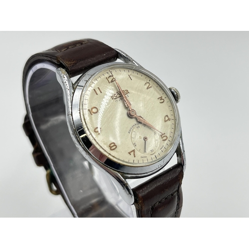 1194 - A mid 20th century Roamer MST 402 17 jewels mechanical 35mm men's wristwatch