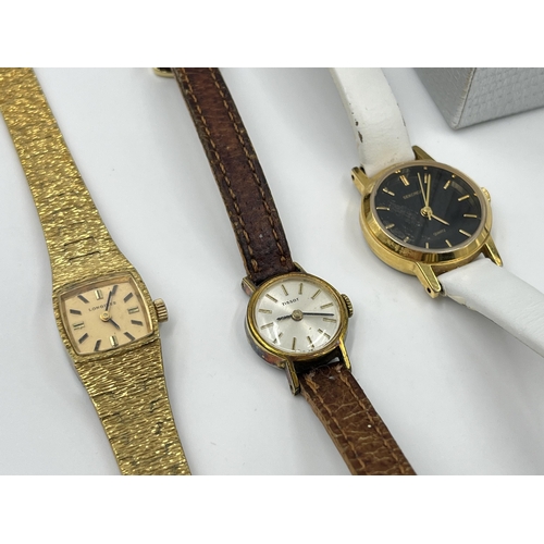 1195 - Six wristwatches to include vintage Longines cal. 5602 mechanical lady's, vintage Tissot cal. 709-2 ... 