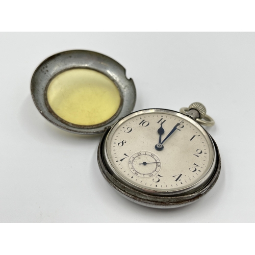 1203 - A George V Kay & Co. Ltd .925 silver Willis & Hill cased open face hand wind pocket watch, dated 191... 