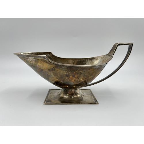 1232 - A H Pidduck & Sons hallmarked Sheffield silver sauce boat, dated 1936 - approx. gross weight 195 gra... 