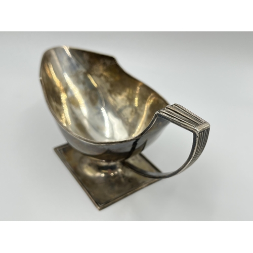 1232 - A H Pidduck & Sons hallmarked Sheffield silver sauce boat, dated 1936 - approx. gross weight 195 gra... 