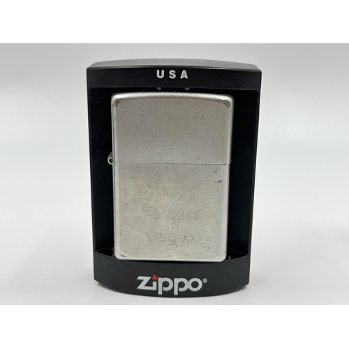 1265 - Three cigarette lighters, two Zippo and one U.S Marine Corps