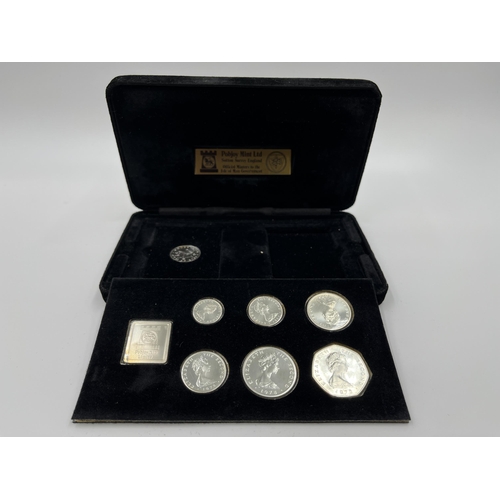 1288 - A cased .925 silver Pobjoy Mint seven coin set