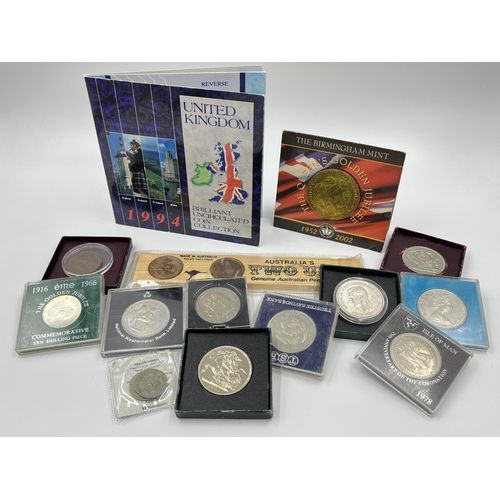 1295 - A collection of Great British, Australian and Irish coins to include 1916-1966 Eire The Golden Jubil... 