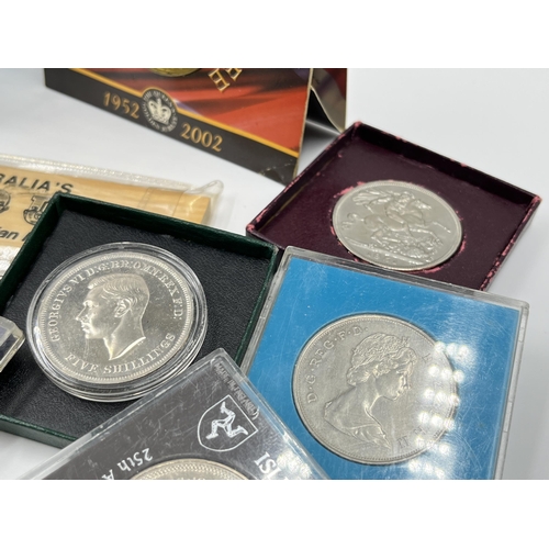 1295 - A collection of Great British, Australian and Irish coins to include 1916-1966 Eire The Golden Jubil... 