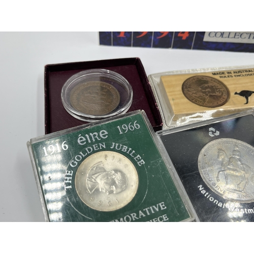 1295 - A collection of Great British, Australian and Irish coins to include 1916-1966 Eire The Golden Jubil... 