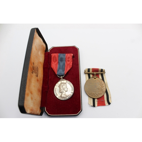 1142 - Two Elizabeth II medals, one boxed Imperial Service presented to Katie Ruby Renie Smith and one Spec... 