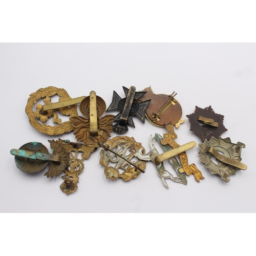 1160 - A collection of military cap badges to include RAF, R.N.X.S etc.