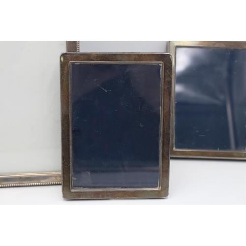 1189 - Three hallmarked sterling silver photograph frames - approx. gross weight 674 grams