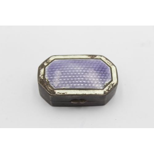 1190 - A hallmarked Birmingham sterling silver and enamel trinket box, dated 1920 - approx. gross weight 22... 