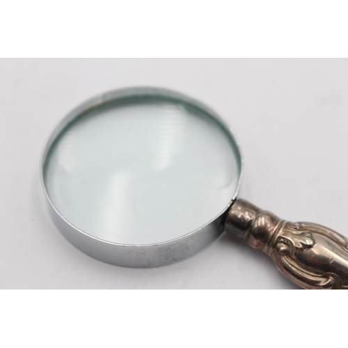 1191 - A vintage sterling silver handled magnifying glass - approx. gross weight 69 grams and 15.5cm long