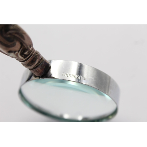 1191 - A vintage sterling silver handled magnifying glass - approx. gross weight 69 grams and 15.5cm long