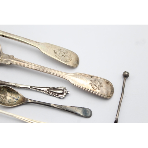 1200 - Eight antique and vintage hallmarked sterling silver condiment spoons - approx. gross weight 69 gram... 