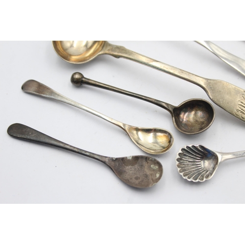 1208 - Eight antique and vintage hallmarked sterling silver condiment spoons - approx. gross weight 53 gram... 