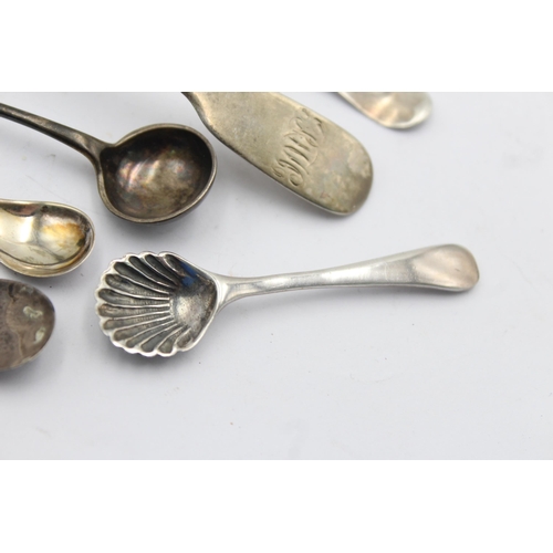 1208 - Eight antique and vintage hallmarked sterling silver condiment spoons - approx. gross weight 53 gram... 