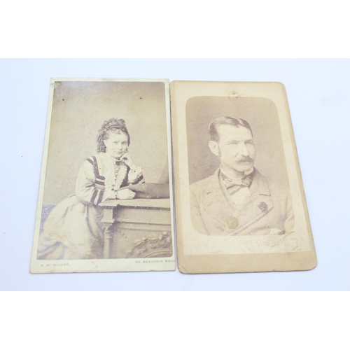 1222 - Two Victorian lacquered photo albums containing photographs