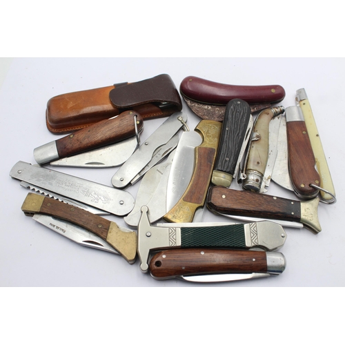 1226 - Fifteen vintage pocket knives