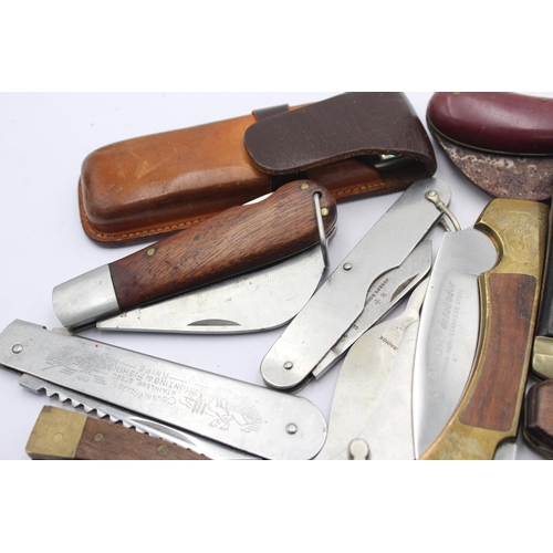 1226 - Fifteen vintage pocket knives