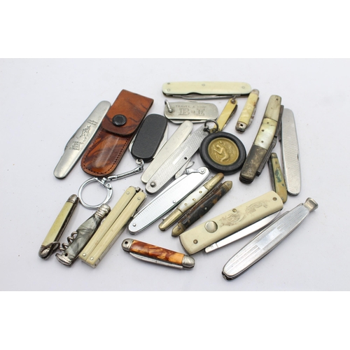 1228 - Twenty antique and vintage pocket knives