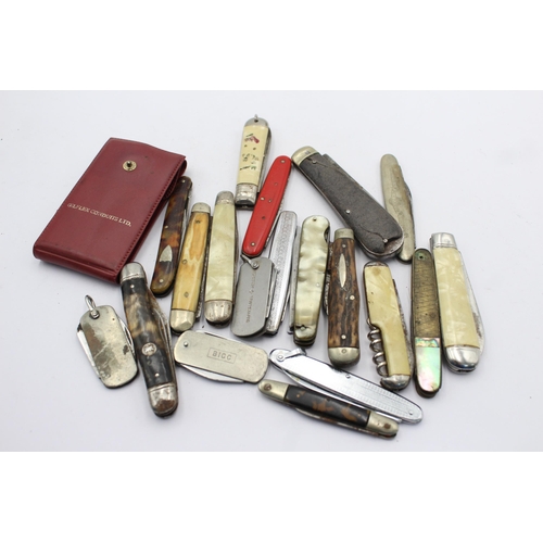 1230 - Twenty antique and vintage pocket knives