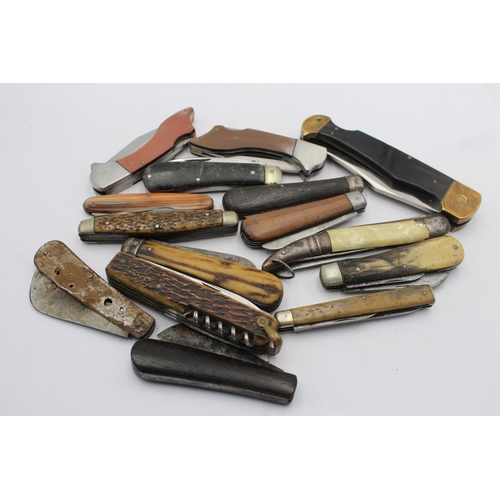 1232 - Fifteen vintage pocket knives