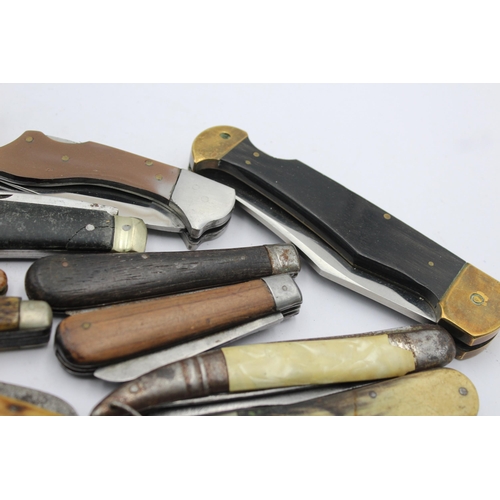 1232 - Fifteen vintage pocket knives