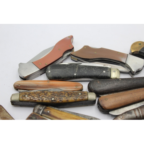 1232 - Fifteen vintage pocket knives