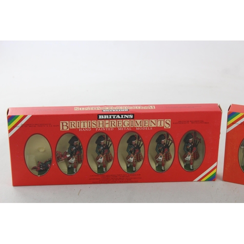 328 - Three vintage boxed Britains British Regiments diecast models to include 7235, 7240 etc.