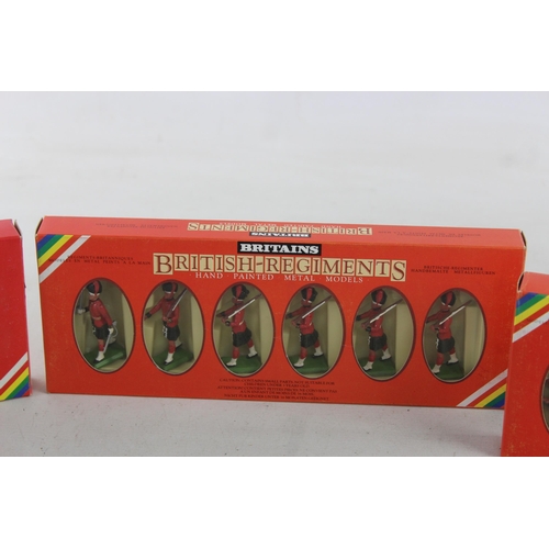 328 - Three vintage boxed Britains British Regiments diecast models to include 7235, 7240 etc.