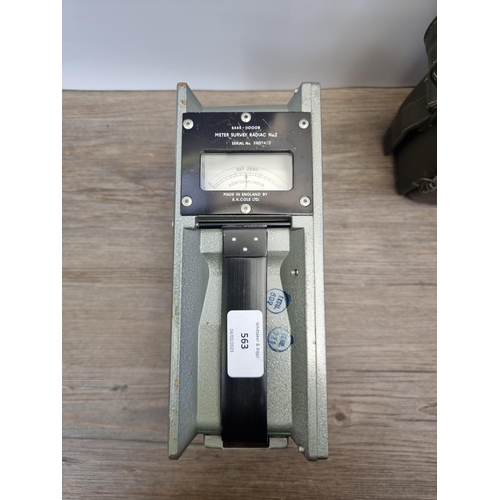 563 - A British Military Meter Survey Radiac 6665-110008 No. 2 Geiger counter/radiation meter in Haversack... 