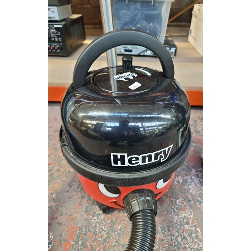 665 - A Numatic Henry cylinder vacuum cleaner