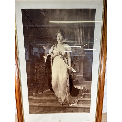 198 - A framed Gustav Richter print - approx. 116cm high x 78cm wide